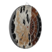 Western bruin crème Koeienhuid Dier Dartbord (Voorkant Links)