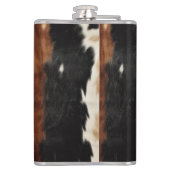 Western bruin crème Koeienhuid Dier Heupfles (Achterkant)