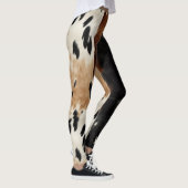 Western bruin crème Koeienhuid Dier Leggings (Rechts)