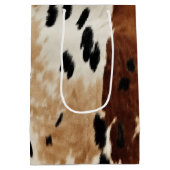 Western bruin crème Koeienhuid Dier Medium Cadeauzakje (Achterkant)