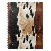 Western bruin crème Koeienhuid Dier Notitieboek (Voorkant)