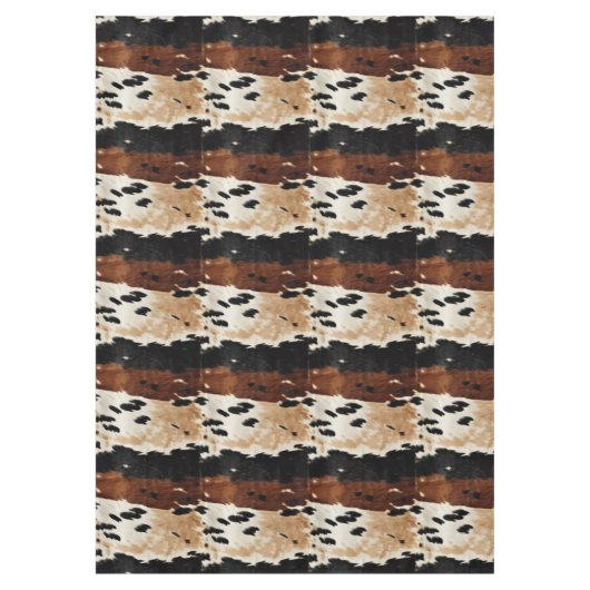 Western bruin crème Koeienhuid Dier Tafelkleed (Voorkant)