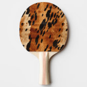 Western bruin crème Koeienhuid Dier Tafeltennisbatje (Achterkant)