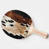 Western bruin crème Koeienhuid Dier Tafeltennisbatje (Zijkant)