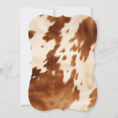 Western bruin crème Koeienhuid Dierenprint Kaart (Achterkant)