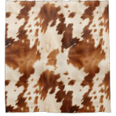 Western bruin crème Koeienhuid Douchegordijn (Voorkant)