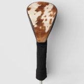Western bruin crème Koeienhuid Golfheadcover (Voorkant)
