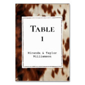 Western bruin crème Koeienhuid Kaart (Voorkant)