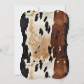Western bruin crème Koeienhuid Kaart (Achterkant)