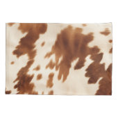 Western bruin crème Koeienhuid Kussensloop (Achterkant-Links)