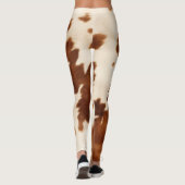 Western bruin crème Koeienhuid Leggings (Achterkant)