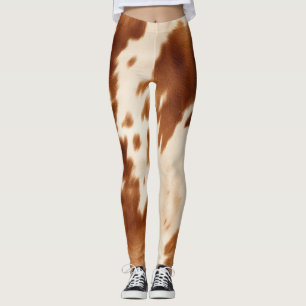 Western bruin crème Koeienhuid Leggings