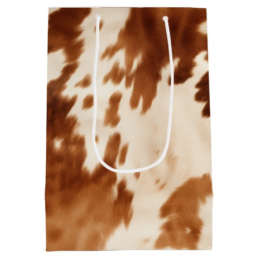 Western bruin crème Koeienhuid Medium Cadeauzakje (Achterkant)