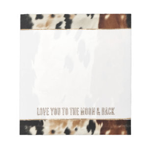 Western bruin crème Koeienhuid Notitieblok