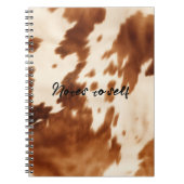 Western bruin crème Koeienhuid Notitieboek (Voorkant)