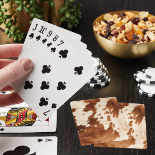 Western bruin crème Koeienhuid Pokerkaarten