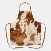 Western bruin crème Koeienhuid Schort (Voorkant)