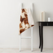 Western bruin crème Koeienhuid Sherpa Deken (In situ)