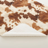 Western bruin crème Koeienhuid Sherpa Deken (3/4)