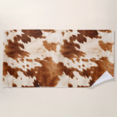 Western bruin crème Koeienhuid Strandlaken (Voorkant)