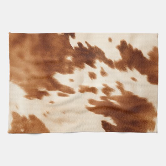 Western bruin crème Koeienhuid Theedoek (Horizontaal)