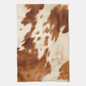 Western bruin crème Koeienhuid Theedoek (Verticaal)