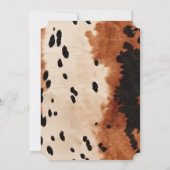 Western bruin crème zwart Koeienhuid Kaart (Achterkant)