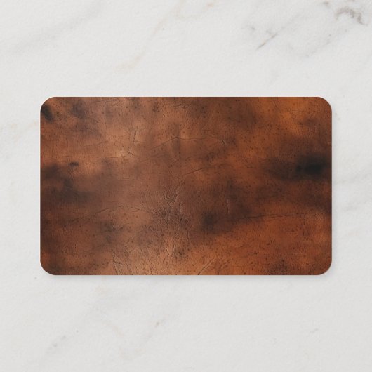 Western bruin faux lederen bloemig visitekaartje (Achterkant)