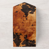 Western bruin Koeienhuid All In One Uitnodiging (Buitenkant)