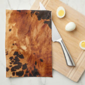 Western Bruin Koeienhuid Cowboy Cowgirl Theedoek (Quarter Fold)