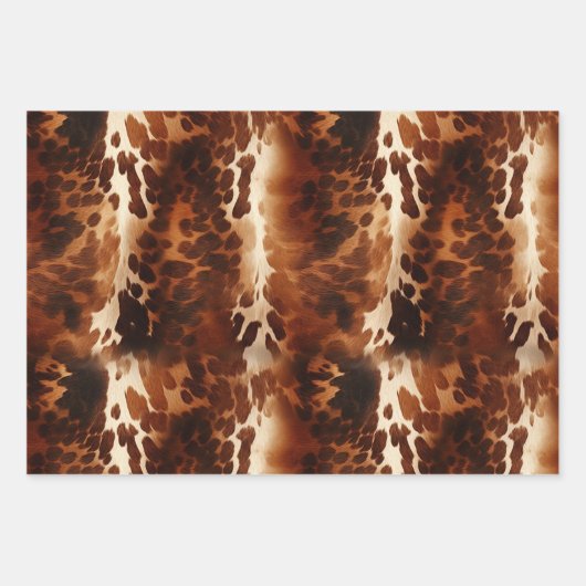 Western bruin Koeienhuid Inpakpapier Vel (Voorkant 2)