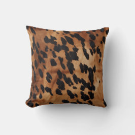 Western bruin Koeienhuid Kussen