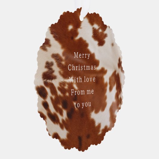 Western bruin Koeienhuid Ornament Kaart (Rechts)