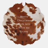 Western bruin Koeienhuid Ornament Kaart (Voorkant)