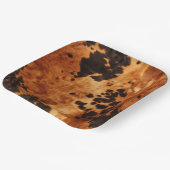 Western bruin Koeienhuid Papieren Bordje (Gebogen)