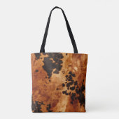 Western bruin Koeienhuid Tote Bag (Achterkant)