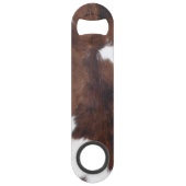 Western bruin Koeienhuiden flesopener Sleutel Speed Flessenopener (Achterkant)