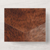 Western bruin lederen look cowgirl all in one uitnodiging (Achterkant)