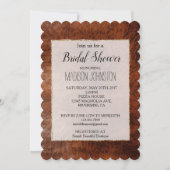 Western bruin lederen look cowgirl kaart (Voorkant)