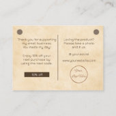 Western bruin logo business bedankbriefje visitekaartje (Achterkant)