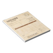 western bruin met logo Small Business Invoice Notitieblok (Schuin)