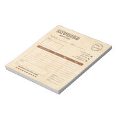 western bruin met logo Small Business Invoice Notitieblok (Linkerzijde)