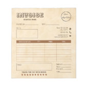 western bruin met logo Small Business Invoice Notitieblok (Voorkant)