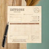 western bruin met logo Small Business Invoice Notitieblok