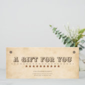 Western bruin met logo Southern cadeaubon (Staand voorkant)