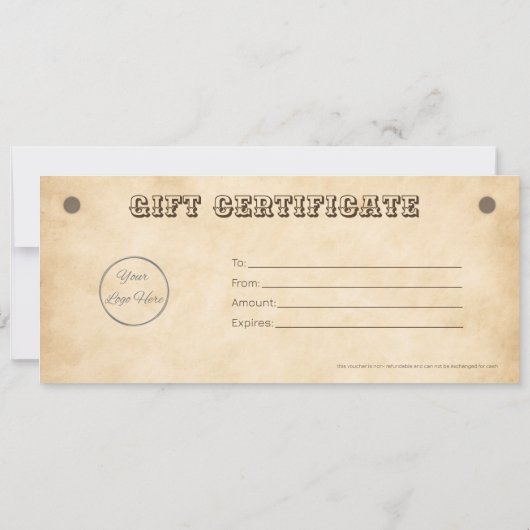 Western bruin met logo Southern cadeaubon (Achterkant)