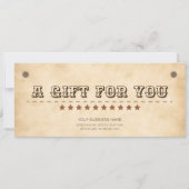 Western bruin met logo Southern cadeaubon (Voorkant)