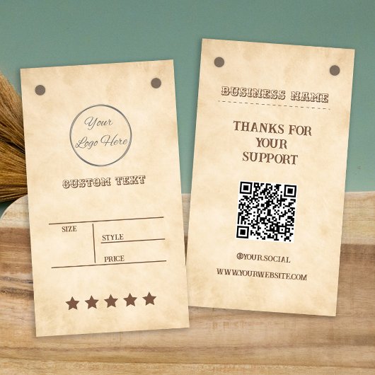 Western bruin met logo Southern productprijs label Visitekaartje