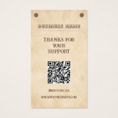 Western bruin met logo Southern productprijs label Visitekaartje (Achterkant)
