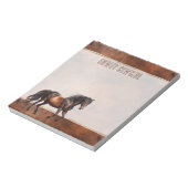 Western bruin paard cowboy cowgirl notitieblok (Linkerzijde)
